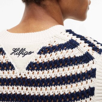 Tommy Hilfiger  - Tommy Hilfiger - Open knit | Vest Ivory Petal