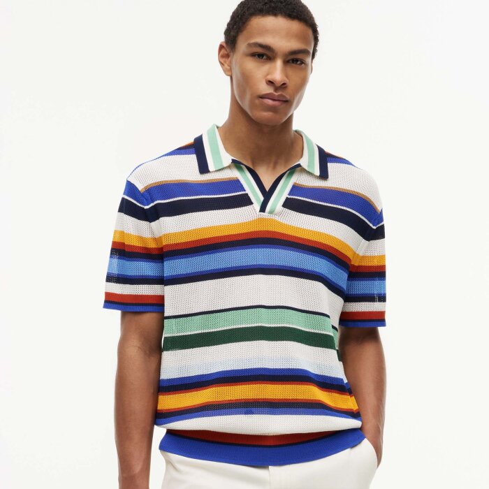 Tommy Hilfiger  - Tommy Hilfiger - Multi stripe polo | Polo T-shirt Regal Blue