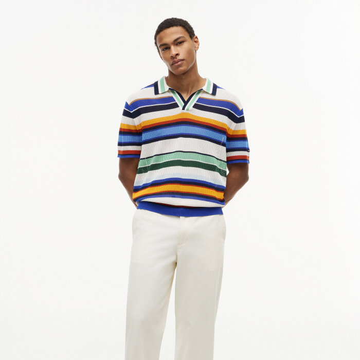 Tommy Hilfiger  - Tommy Hilfiger - Multi stripe polo | Polo T-shirt Regal Blue