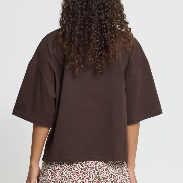 ICHI ( Dame ) - ICHI - IHPLAMER EX LOOSE SS | T-SHIRT CHICORY COFFE