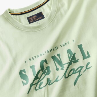 Signal - Signal - Simon front print tee | T-shirt Laurel Green