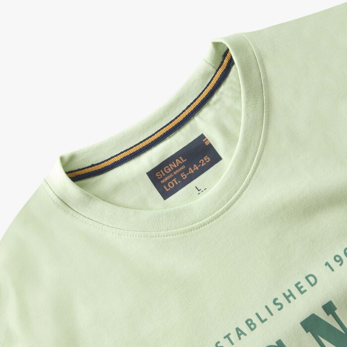 Signal - Signal - Simon front print tee | T-shirt Laurel Green