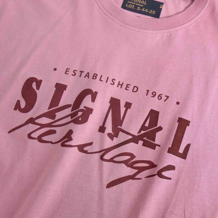 Signal - Signal - Simon front print tee | T-shirt Mauve Rose