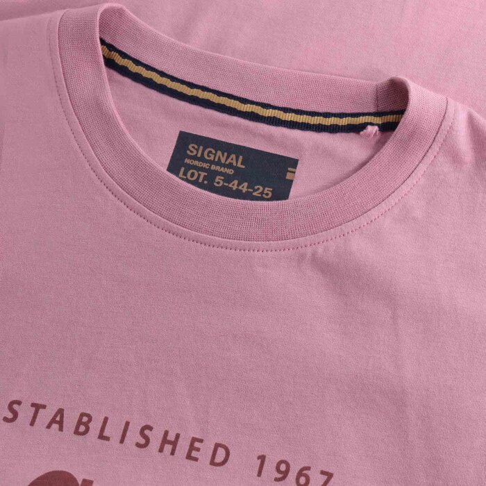 Signal - Signal - Simon front print tee | T-shirt Mauve Rose