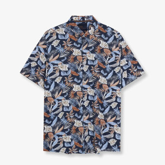 Signal - Signal - Tycho flower shirt | K/Æ Skjorte Blue Captain