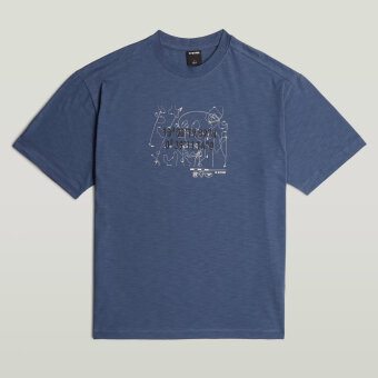 G-Star - G-Star - Coord relaxed tee | T-shirt Rank Blue