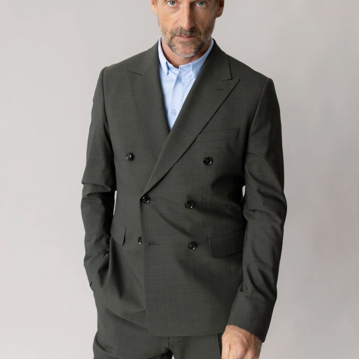 Mos Mosh Gallery - Mos Mosh - Lui dynamic luxe DB blazer | Habitjakke Dark Green