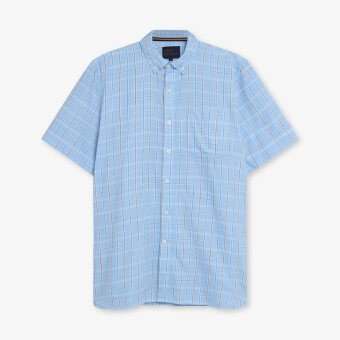 Signal - Signal - Troels pop check shirt | K/Æ Skjorte Blue Wind