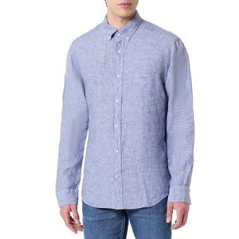 Gant - Gant - Linen shirt | Hørskjorte Dusty Navy
