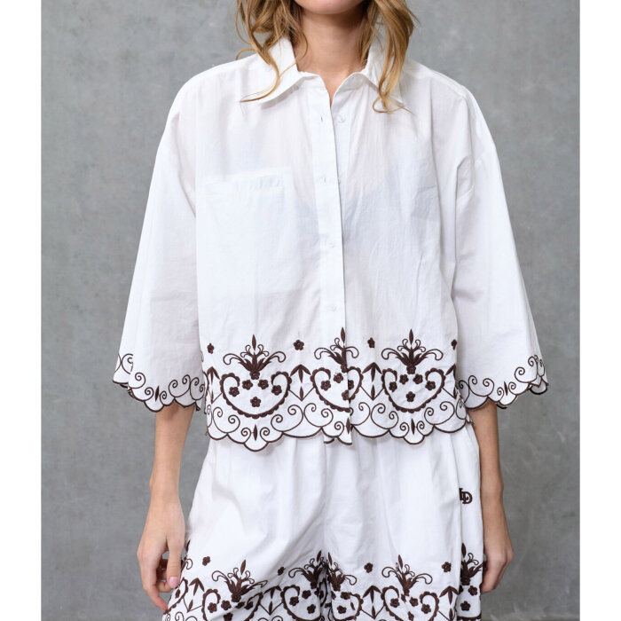 Love&divine ( Dame ) - LOVE&DIVINE - LOVE1546 | SKJORTE WHITE/BROWN