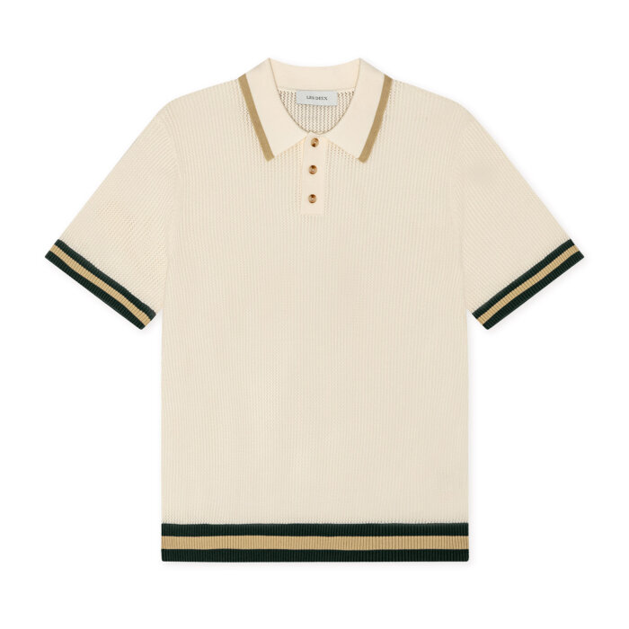 LES DEUX - Les Deux - Lace knitted polo | Polo T-shirt Eggnog White