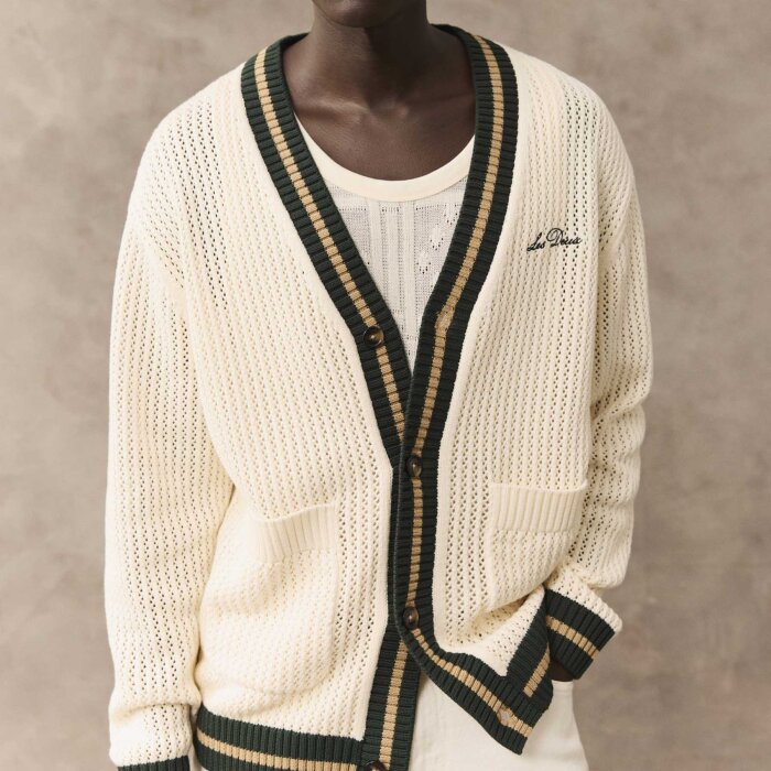 LES DEUX - Les Deux - Lace knitted cardigan | Eggnog White 