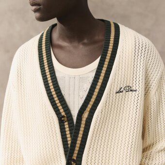 LES DEUX - Les Deux - Lace knitted cardigan | Eggnog White 
