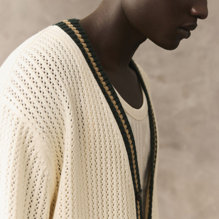 LES DEUX - Les Deux - Lace knitted cardigan | Eggnog White 