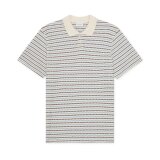 LES DEUX - Les Deux - knitted stripe polo | Polo T-shirt Eggnog White LES DEUX - Les Deux - knitted stripe polo | Polo T-shirt Eggnog White