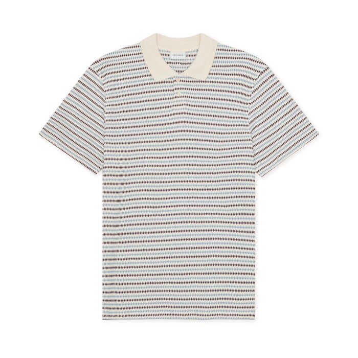 LES DEUX - Les Deux - knitted stripe polo | Polo T-shirt Eggnog White 