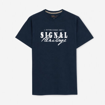 Signal - Signal - Simon front print tee | T-shirt Deep Marine