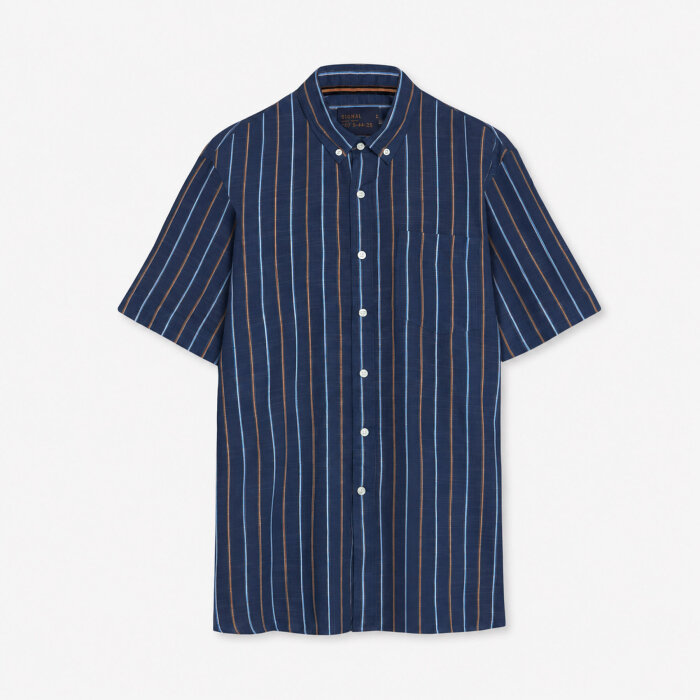 Signal - Signal - Hunk pop stripe shirt | K/Æ Skjorte Blue Captain