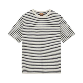 Mos Mosh Gallery - Mos Mosh - MMGDani stripe o-ss tee | T-shirt Navy