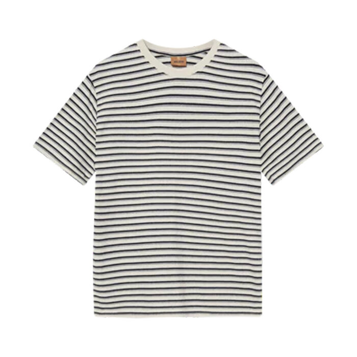 Mos Mosh Gallery - Mos Mosh - MMGDani stripe o-ss tee | T-shirt Navy