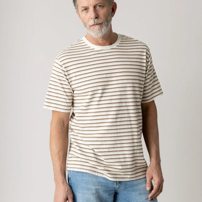 Mos Mosh Gallery - Mos Mosh - MMGDani stripe o-ss tee | T-shirt Toasted Coconut