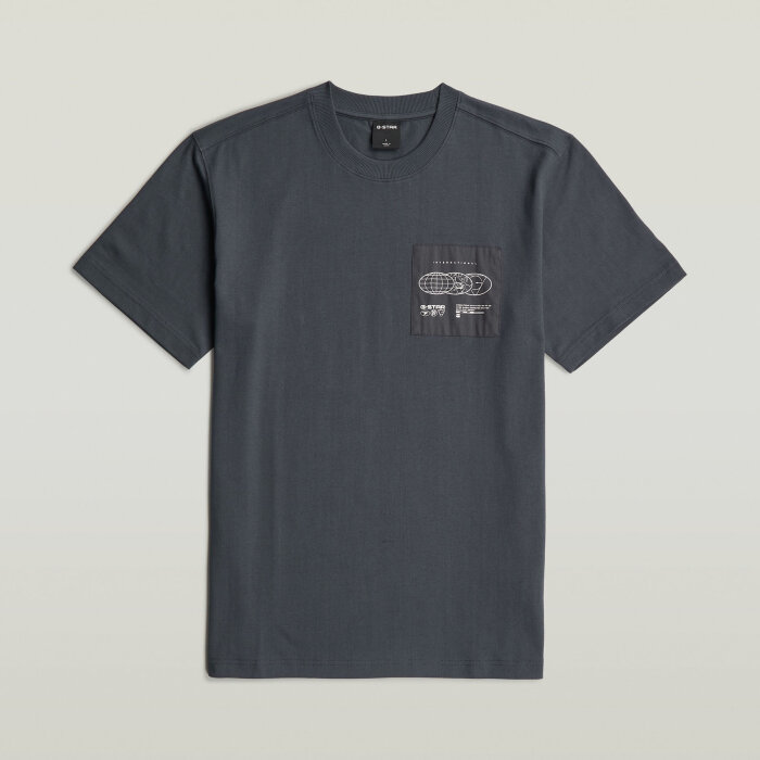 G-star - Applique Tee - T-shirt Petrol til herrer - str. L