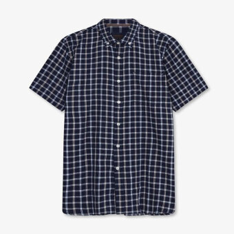 Signal - Signal - Troels pop check shirt | K/Æ Skjorte Blue Captain