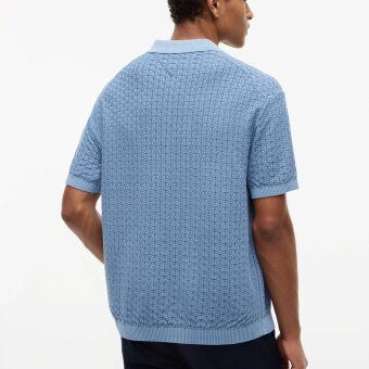 Tommy Hilfiger  - Tommy Hilfiger - GMD structure polo | Polo T-shirt Brisk Blue