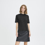 ICHI ( Dame ) - ICHI - IHPEONIE SS | T-SHIRT BLACK ICHI ( Dame ) - ICHI - IHPEONIE SS | T-SHIRT BLACK