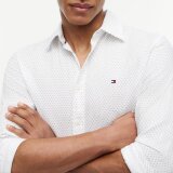 Tommy Hilfiger  - Tommy Hilfiger - Flex poplin mini print | Skjorte White