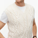 Tommy Hilfiger - Tommy Hilfiger - Cable knit vest | Vest Ivory Petal Tommy Hilfiger - Tommy Hilfiger - Cable knit vest | Vest Ivory Petal