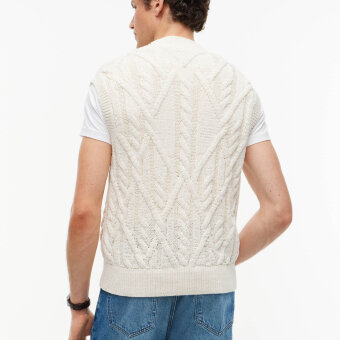 Tommy Hilfiger  - Tommy Hilfiger - Cable knit vest | Vest Ivory Petal