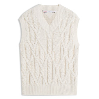 Tommy Hilfiger  - Tommy Hilfiger - Cable knit vest | Vest Ivory Petal