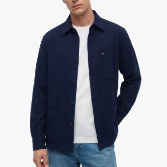 Tommy Hilfiger  - Tommy Hilfiger - Overshirt lyocell structure | Overshirt Carbon Navy