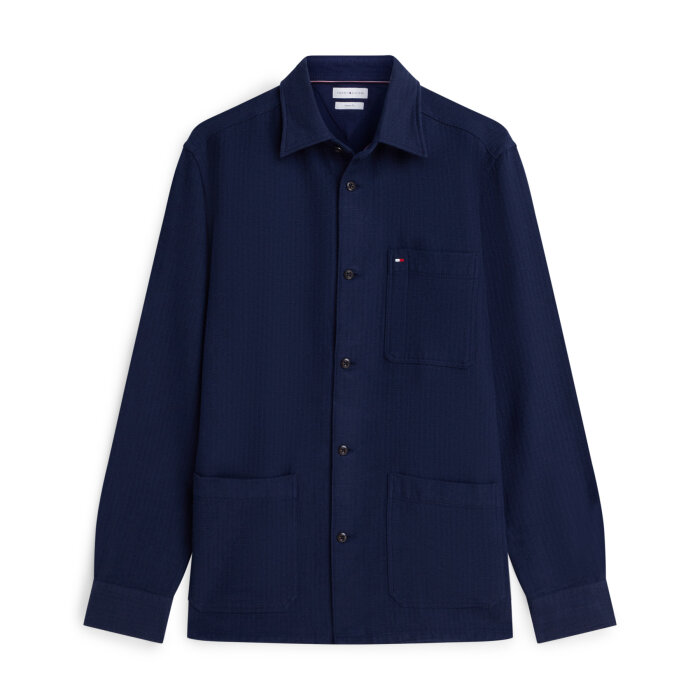 Tommy Hilfiger  - Tommy Hilfiger - Overshirt lyocell structure | Overshirt Carbon Navy
