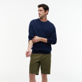 Tommy Hilfiger  - Tommy Hilfiger - Mock cable crew neck | Strik Carbon Navy
