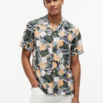 Tommy Hilfiger  - Tommy Hilfiger - Lyocell floral shirt | K/Æ Skjorte Carbon Navy