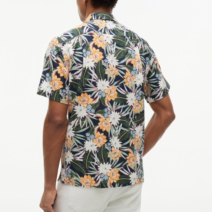 Tommy Hilfiger  - Tommy Hilfiger - Lyocell floral shirt | K/Æ Skjorte Carbon Navy