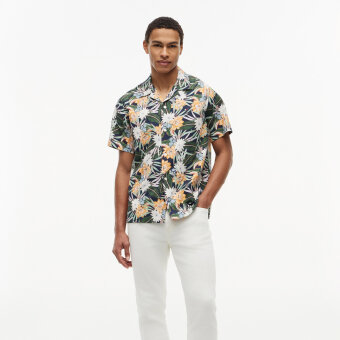 Tommy Hilfiger  - Tommy Hilfiger - Lyocell floral shirt | K/Æ Skjorte Carbon Navy