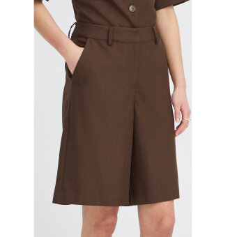 ICHI ( Dame ) - ICHI - IHFAVA LONG SHO | SHORTS SLATE BLACK MELANGE