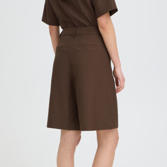 ICHI ( Dame ) - ICHI - IHFAVA LONG SHO | SHORTS SLATE BLACK MELANGE