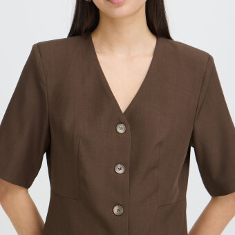 ICHI ( Dame ) - ICHI - IHFAVA SS BL | BLAZER SLATE BLACK MELANGE