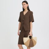 ICHI ( Dame ) - ICHI - IHFAVA SS BL | BLAZER SLATE BLACK MELANGE