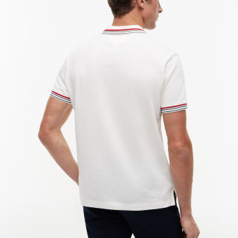 Tommy Hilfiger  - Tommy Hilfiger - Collar/cuff detail polo | Polo T-shirt Ivory Petal