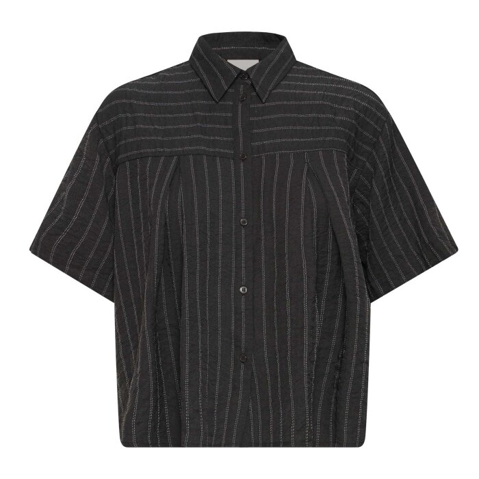 ICHI ( Dame ) - ICHI - IHFIENNA SH | SKJORTE BLACK AND WHITE STRIPE