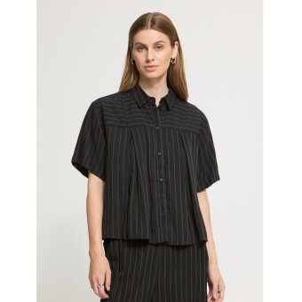 ICHI ( Dame ) - ICHI - IHFIENNA SH | SKJORTE BLACK AND WHITE STRIPE