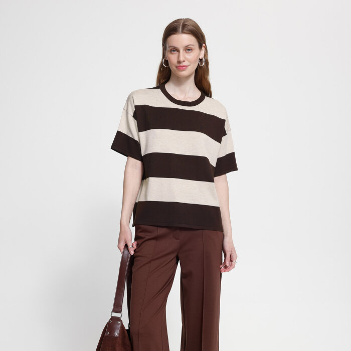 ICHI ( Dame ) - ICHI - IHLULS LOOSE | T-SHIRT WIDE STRIPE
