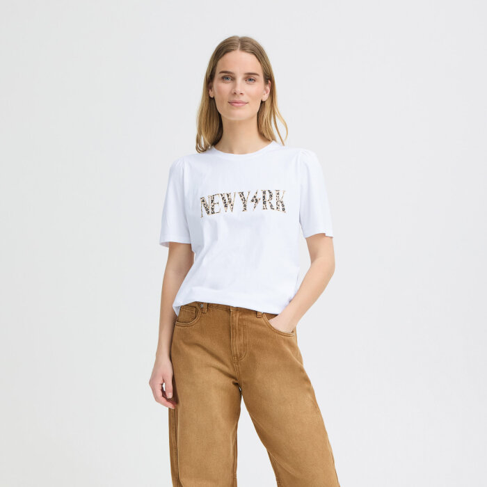 Pulz Jeans ( Dame )  - PULZ - PZDONIA | T-SHIRT BRIGHT WHITE