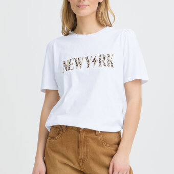 Pulz Jeans ( Dame )  - PULZ - PZDONIA | T-SHIRT BRIGHT WHITE