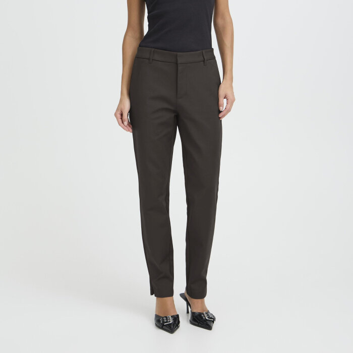 Pulz Jeans ( Dame )  - PULZ - PZBINDY HW PANT | BUKS ESPRESSO